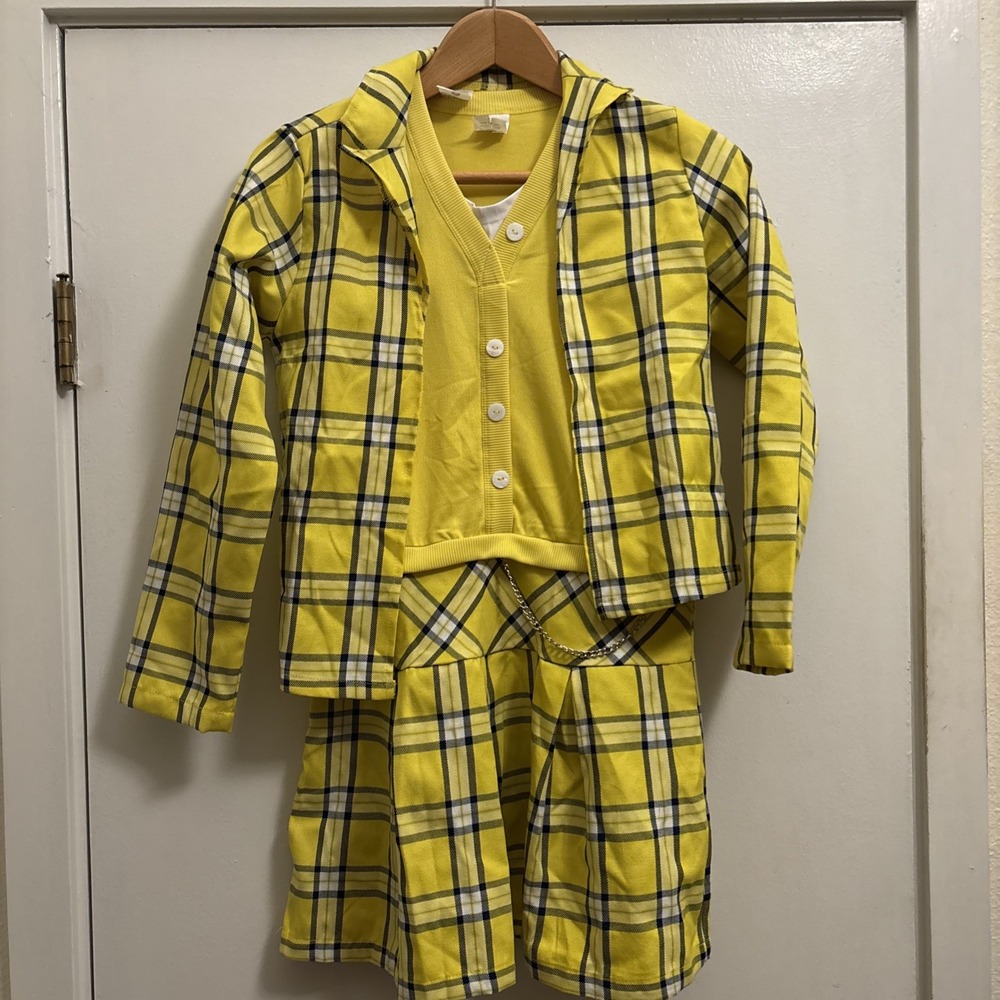 Clueless Movie Cher Student School Uniform Costume Youth Girls Size L - 2 Piece